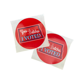 North Dakota I voted sticker